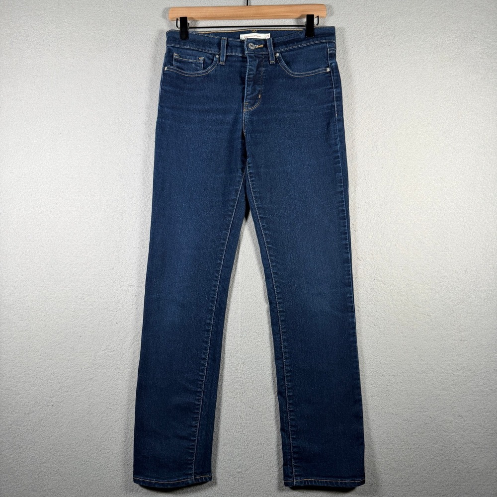 Levis 314 Shaping Straight Jeans Womens 29 Dark Wash Blue Denim 19631-0001